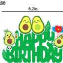 3 x Avocado Birthday Party Decorations Supplies Glitter Avocado Cake Topper Let's Avocado for Avocado Baby Shower Birthday Party Supplies