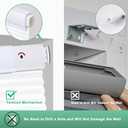 No Drill Cellular Shades for Indoor Windows, Thermal Insulating & Noise Reducing Honeycomb Blinds, Cordless Free Stop Blinds Light Filtering, White, 30 1/2" W x 64" H
