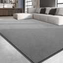 Large Area Rugs for Living Room Bedroom, 6x9 Feet Grey Rug, Minimalist Modern Shag Rug, Soft Thick Comfy Memory Foam Indoor Carpet, Non-Slip Washable Rug for Boys Girls Dorm Nursery Room Home Decor
