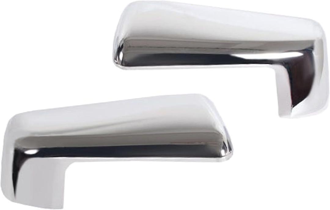 AUCERAMIC Chrome Top Half Mirror Cover Cap Stick-on Trim Fit 2019-2024 for Chevy Silverado GMC Sierra 1500,Chrome Side View Mirror Covers Caps Overlay(Pasted Style)