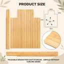Leinuosen 36" x 48" Office Bamboo Chairmat for Carpet Floor Mat Highly Premium Quality Anti-Slip Office & Home Floor Protector Low Pile Carpet Chair Mat, 5mm Thick(with Lip, Wood)