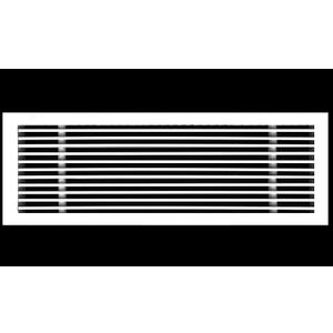 HVAC Premium 28"W X 4"H [Duct Opening] Linear Aluminum Clip-On Bar Return Air Grille - White [Outer Dimensions: 29.25"W x 5.25"H]