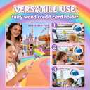Credit Card Wand 3D Printed Tap to Pay Wand,Magic Fairy Wand Credit Card Holder,Star Magic Wands Contactless Payment Card Holder for Debit NFC Checkout Cards Payment for Party Favors Gifts,Rainbow