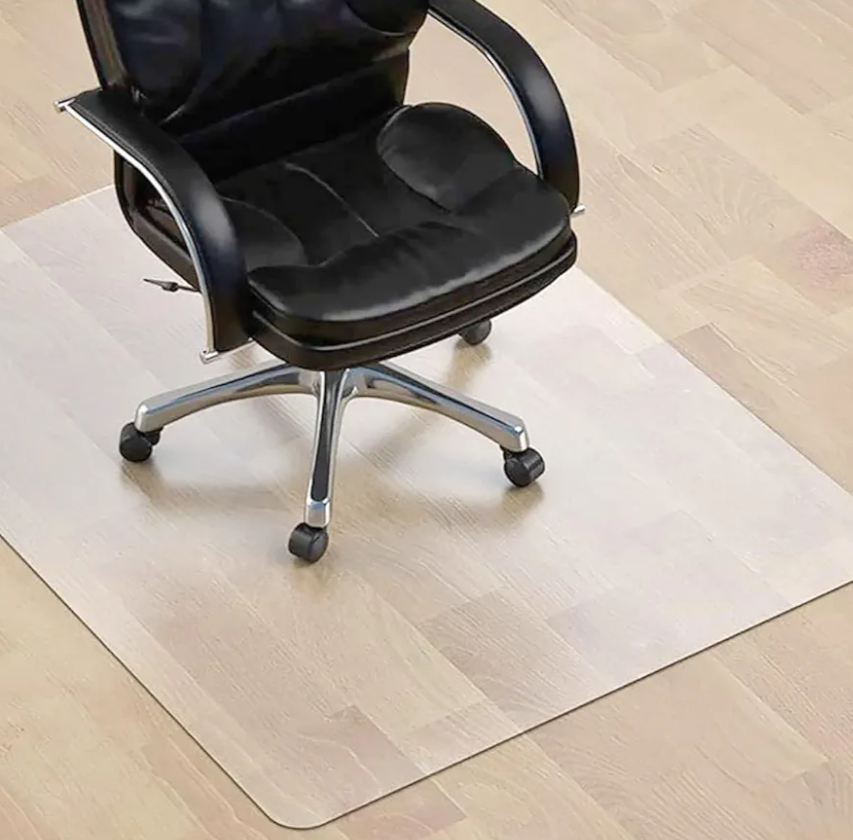 SALLOUS Clear Chair Mat, 47"x36" Office Chair Mat for Hard Floors, Vinyl Desk Chair Mat Protector for Hard Surface (Clear)