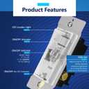 LIDER Dimmer Paddle Switch for Dimmable 300W LED/CFL Lights, 1-Pole or 3-Way, 120 V, Modern Upgrade, UL Listed, Wall Plate Included, White