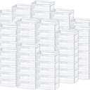 SATINIOR 100 Pcs Clear Plastic Beads Storage Containers Box Small Clear Boxes with Hinged Lid Plastic Case Mini Square Arts Crafts Storage Organizers for Small Items(2.1 x 2.1 x 0.8 Inch)