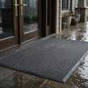 Ecomills Rubber Doormat, Extra Large, 36" x 60", Charcoal, XL, Absorbent Indoor Outdoor, Stain Resistant, Rubber Non Slip Backing, Heavy Duty, Durable