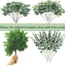 40Pcs Italian Ruscus Greenery Stems 18" Artificial Silk Greenery Leaves for DIY Bouquet Filler Table Centerpieces Home Indoor Decor