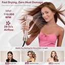 StyleVibe 8-in-1 Air Styler, Hair Dryer & Blow Dryer Brush with Travel Case - Auto Wrap Curls (L/R), Fast Drying, Thermal Round Brush for Smooth Blowouts & Frizz-Free Volume, No Heat Damage