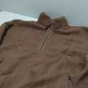 Aimiray Fleece Pullover Women Long Sleeve Half Zip Sherpa Jacket Warm Trendy Teddy Fall Sweatshirts with Side Pockets(Brown-L