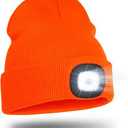 2 Pack Bluetooth Beanie Hat with Light for Men, Rechargeable LED Beanie with Light, Headlamp Cap Wireless Headphones, Christmas Gifts for Teens Stocking Stuffers for Men Dad