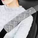 JUSTTOP 2-Pack Universal Car Seat Belt Pads Cover for A More Comfortable Driving, Seat Belt Shoulder Strap Covers Harness Pad for Car Interior Accessories(Grey)