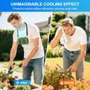 Portable Waist Fan, 32H USB Rechargeable Clip the Waist for Working, 15000mAh Personal Fan with 5 Speeds & Flashlight Neck Hanging Hands-Free for Outdoor Travel