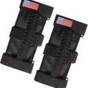 Handles Grab Roll Bar Grab Handles Grip Handle for Jeep Wrangler Accessories TJ JK JL Gladiator JT UTV ATV - Upgrade Metal Buckle, Black, 2 Pack (Not for Sky One Touch Top, Not for 2024+ Up)