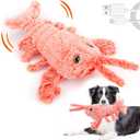Mity Rain Interactive Lobster Dog Toy - Keeps Small, Medium & Large Dogs Busy Indoors & Outdoors - Rechargeable, Plush & Squeaky