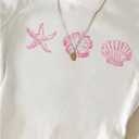 RoseSeek Girl's Short Sleeve Graphic Tees Crew Neck Floral T Shirts Summer Tight Crop Tops