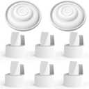 [2-Count] Papablic Duckbill Valves and Silicone Membrane Compatible with Spectra S1, S2 and 9 Plus Breastpumps, Not Original Spectra Pump Parts, BPA/DEHP Free, White