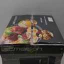 Emerson MW1338SB Countertop Microwave Oven, 6 Pre-Programmed Settings, Removable Glass Turntable, Child Safety Lock, 1.3 Cu ft, 1000W, Stainless Steel