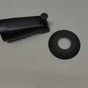 Universal Bathroom Tub Spout with Metal Tub Spout Cover Ring, 5 1/4 Inches Reach Wall Front Mount Faucet with Shower Diverter 1/2" IPS Inside Thread(Matte Black)