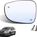 GrteRokky Left Side Mirror Glass w/Heated|Blind Spot Detection Compatible for 20172024 Chrysler Pacifica, 20202024 Voyager Driver Mirror Glass Replacement 68318282AA