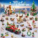 Advent Calendar 2024 Building Blocks Set, 24 Boxes 1100 Pieces Christmas Countdown Calendar Building Blocks With 24 in 4 Building Brick Model, Advent Calendars Christmas Gifts for Adults Teens Kids