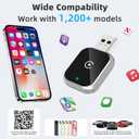 Mini Wireless Carplay Adapter for iPhone - Carplay Wireless Adapter Car Play Dongle Bluetooth, Compatible with iPhone iOS 10+, [2025 Upgraded] Silver