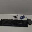 RGB Gaming Keyboard and Breathing Mouse Combo, Adjustable Breathing Backlit Mechanical Feeling Keyboard with 4 Colors 4800DPI Backlight Mouse for PC Laptop Computer Game and Work