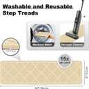 Stair Treads Non-Slip Carpet Indoor, 15 Packs 30X8in Stair Carpet Runners for Wooden Steps with Reusable Adhesive for Kids Elders, and Dogs, 100% Polyester Surface TPR Backing Stair Rugs, Beige