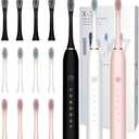 MSETGRD 3 Pack Electric Toothbrush with 6 Modes, Rechargeable Toothbrushes with 12 Brush Head, Fast Charge 2 Min and 30s Timer Toothbrush