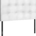 Monarch Specialties I 6002T Bed, Headboard Only, Twin Size, Bedroom, Upholstered, Pu Leather Look, White, Transitional