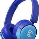 S62 Kids Bluetooth Headphones, Wireless Headphones for Kids Over Ear with Microphone, 85/94dB Volume Limiter Headset for Girls Boys, Foldable Headset for Learning & Entertainment-Blue