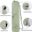 sportsnew Yoga Mat Bag with Water Bottle Pocket and Bottom Wet Pocket, Exercise Yoga Mat Carrier Multi-Functional Storage Bag, Patent pending