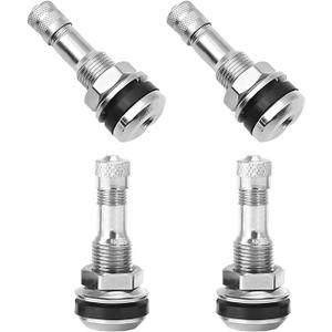 4 PCS TR416 Metal Valve Stems, Vehicle Tyre Valves Stem Outer Mount Fits 0.453" Rim Holes 1 1/2" Long, High Pressure Clamp-in Automotive Tire Valve Stems, Car Accessories