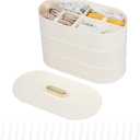 Yesesion Large Cord Organizer Box with Lid, Plastic Cable Storage Case with 20pcs Wire Ties for Desk Drawer, Home Office Supplies, Electronics, Clips, Clamps, Phone Charger, USB, Data Cables (White)