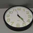 Glow in Dark Wall Clock, 12 Inch Luminous Shiny Large Garden Clock Silent Quartz Movement Waterproof Outdoor Clock Decoration Outside Clock