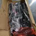 Feonase Queen Size Lift Up Storage Bed Frame, Linen Upholstered Platform Bed with Wingback Headboard, Hydraulic Storage, No Box Spring Needed, Black