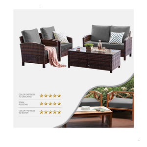 VAKADO Outdoor Patio Furniture Chair Cushion Replacement Covers Set of 2 and (2 pillowcases 19×23) Waterproof Decorative Cushion Cases Decor for Bench Garden Porch Couch Tent(Dark Gary, 22X 27)