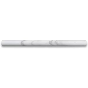 Stone Center Online Statuary White Marble 3/4x12 Pencil Liner Trim Molding Honed Kitchen Bath Wall Floor Backsplash Shower (1 Piece)