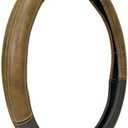 Custom Accessories 33122P Black and Brown Custom Grip Steering Wheel Cover