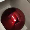 10 in Gazing Ball, Red Stainless Steel Mirror Globe, Polished Reflective Smooth Garden Sphere, for Garden Home Decoration with Colorful Shiny Addition