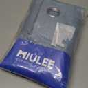 MIULEE Slate Blue Blackout Curtains for Bedroom Living Room 63 Inches Long 2 Panels, Thermal Insulated Room Darkening Drapes Solid Grommet Noise Reduction Light Blocking Window Treatments 40x63 Inch