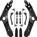 Suspension Kit, Replacement For Control Arms with Ball Joint Sway Bar Link Tie Rods Boots Compatible With 2010-2013 Hyundai Tucson 2011-2013 Kia Sportage