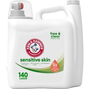 ARM & HAMMER Sensitive Skin Free & Clear, 140 Loads Liquid Laundry Detergent, 140 Fl oz