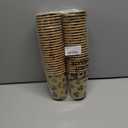 Jingmore 50 Pcs Kraft Paper St. Patrick's Day Shamrock Coffee Cups, 12oz Disposable Irish Green Clover Disposable Beverage Cups for St. Patricks Day, Irish Party, Holiday, Office