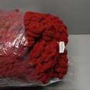 YAAPSU Chunky Knit Blanket Throw 51"x63", Soft Jumbo Chenille Throw Blanket, 100% Hand Knitted Throw Blankets for Couch Bed, Big Thick Cable Knit Blanket, Large Rope Knot Crochet Blanket (Burgundy)