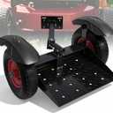Wheels Lawn Mower Sulky, Adjustable Walk Behind Mower-Sulky, Stand-On Two-Wheel Sulky with 13" Tires for Walk-Behind Mowers, Anti-Rust Specially for Lawn Maintenance and Gardening Operations, Black