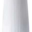 2 x White Ceramic Vase 8" H - Small Flower Vase for Pampas Grass, Office Desk Decor, Minimalist Home Decor for Bedroom, Kitchen Shelf, Restaurant Table Centerpiece