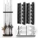 OJYDOIIIY Wall Mount Fishing Rod Holders,Vertical Fishing Pole Storage Rack for Garage 2 Packs