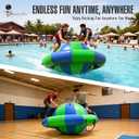 6.5×3.6FT Giant Inflatable Dome Rocker Water Bouncer with Electric Pump,Heavy-Duty 0.6mm PVC Rocker Dome with 6 Handles, Ladder Access & 380LBS Capacity for Backyard, Pool & Beach Fun, 6.5 x 3.6 x 3.6075 feet