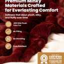 Everlasting Comfort Soft & Comfortable Red Faux Fur Throw Blanket for Couch - (50"x65") Minky & Fluffy Fall Blankets & Throws, Plush Fuzzy Cover for Bed, Sofa & Living Room - Cozy Home Decor